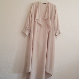 Long cream cardigan